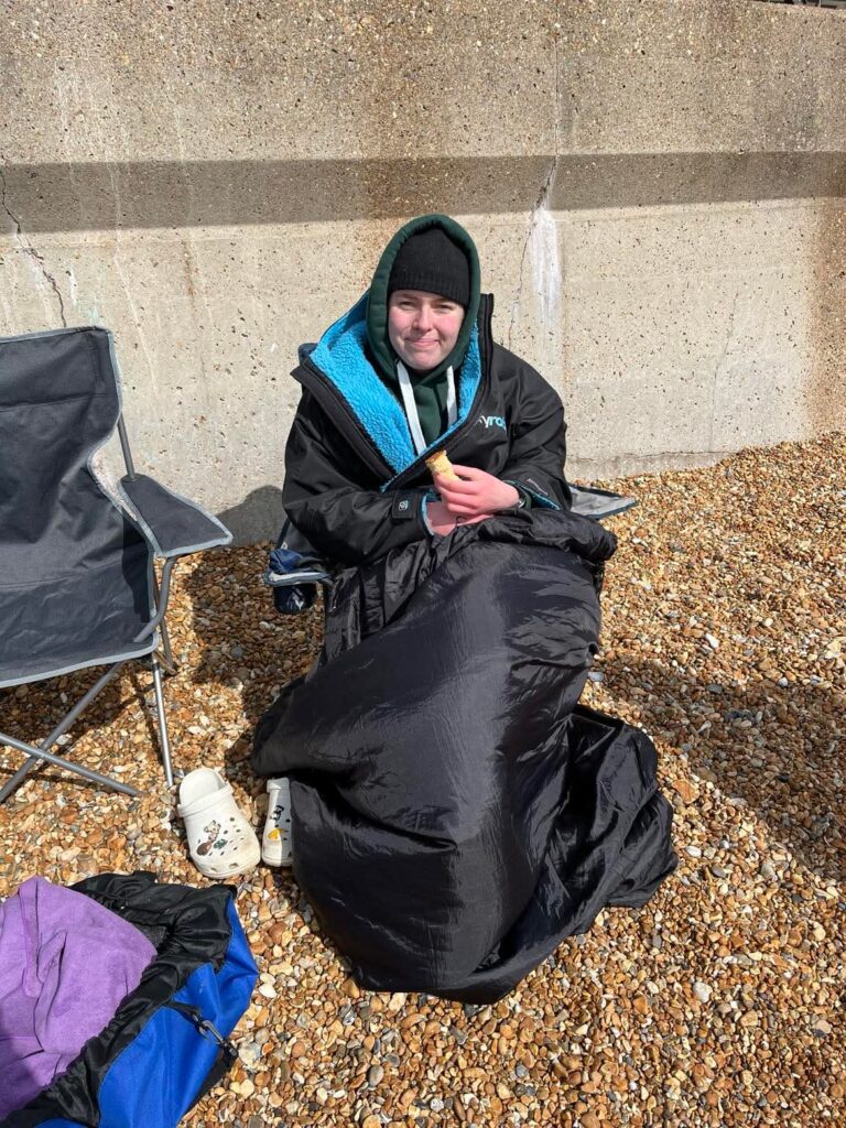 First open water sea swim of the year . . . It was COLD!